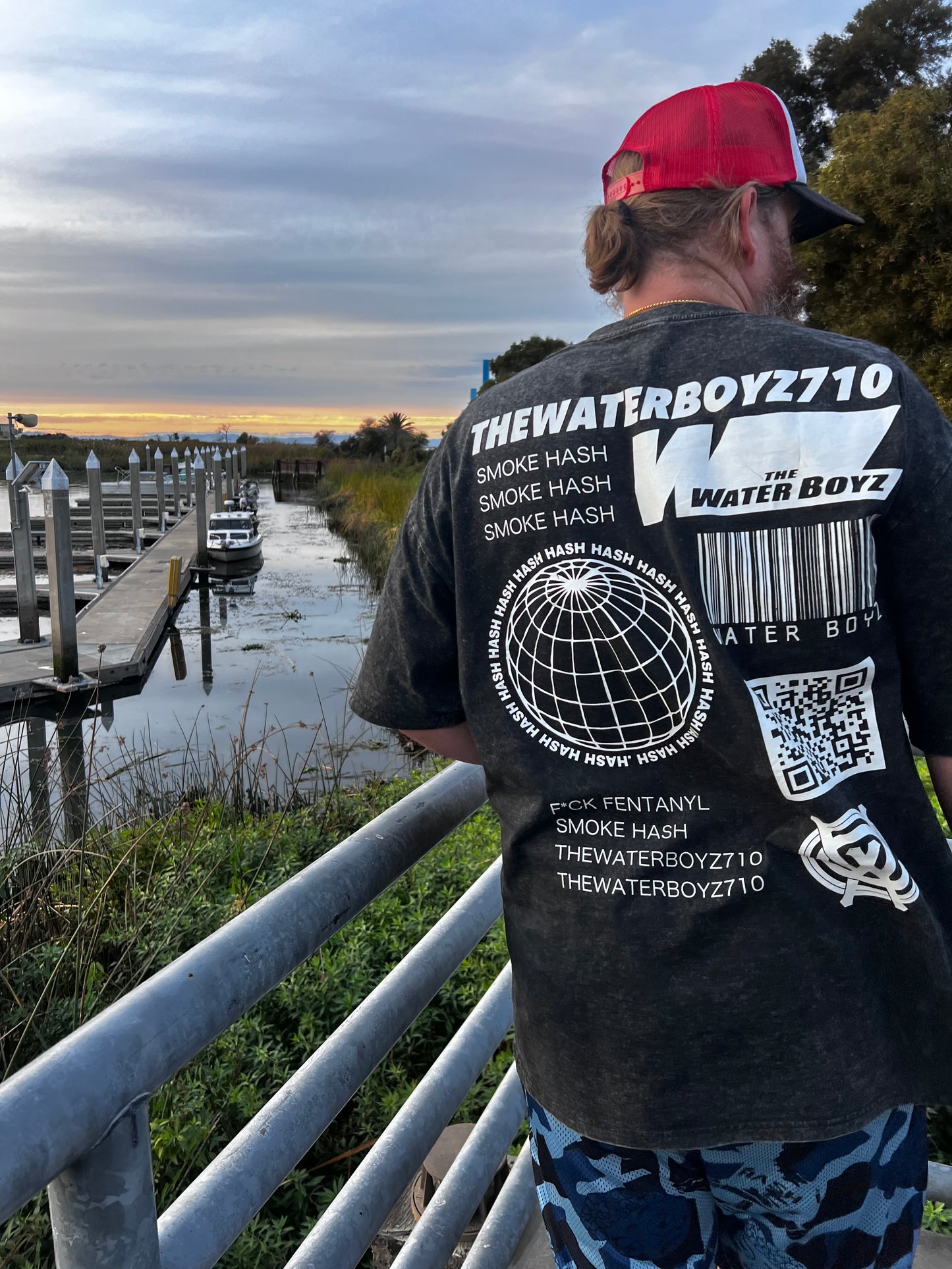 Waterboyz Graphic Acid Wash Tee